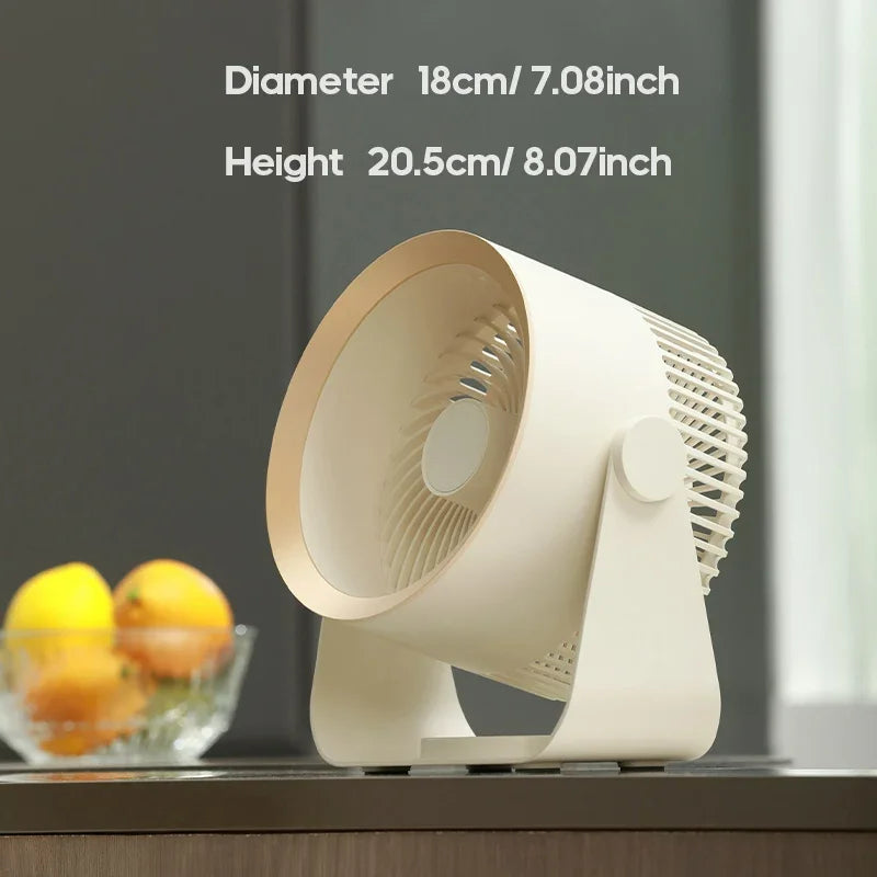 Ventilador Circulador Elétrico Multifuncional - Portátil, Sem Fio e Silencioso para Casa - Uso em Mesa ou Parede